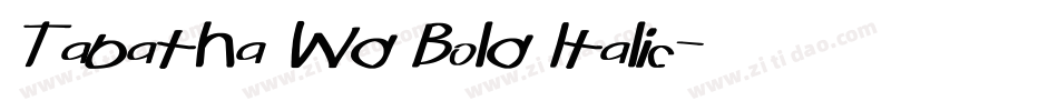 Tabatha Wd Bold Italic字体转换